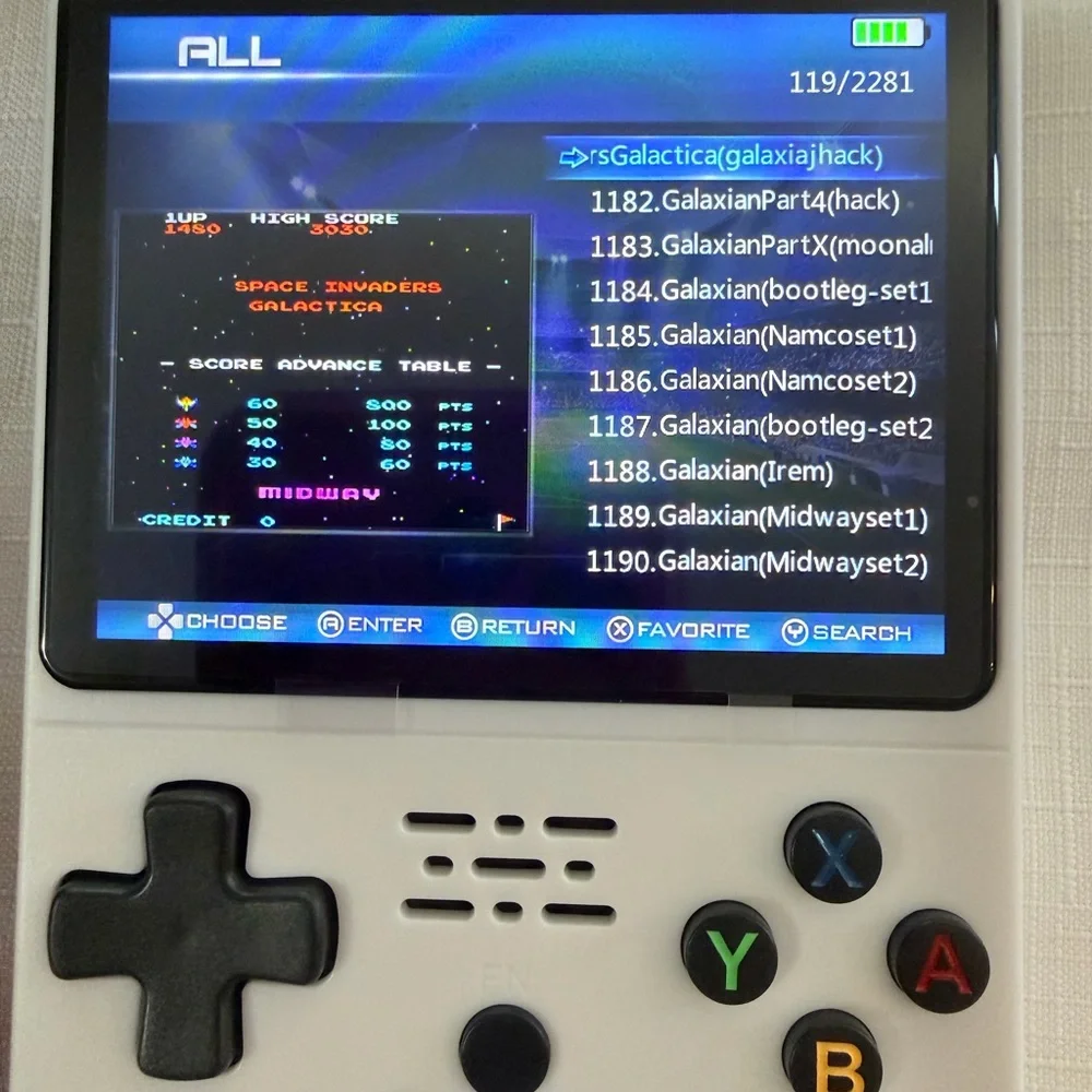 WHITE Handheld Game Console with 22,856 Games
